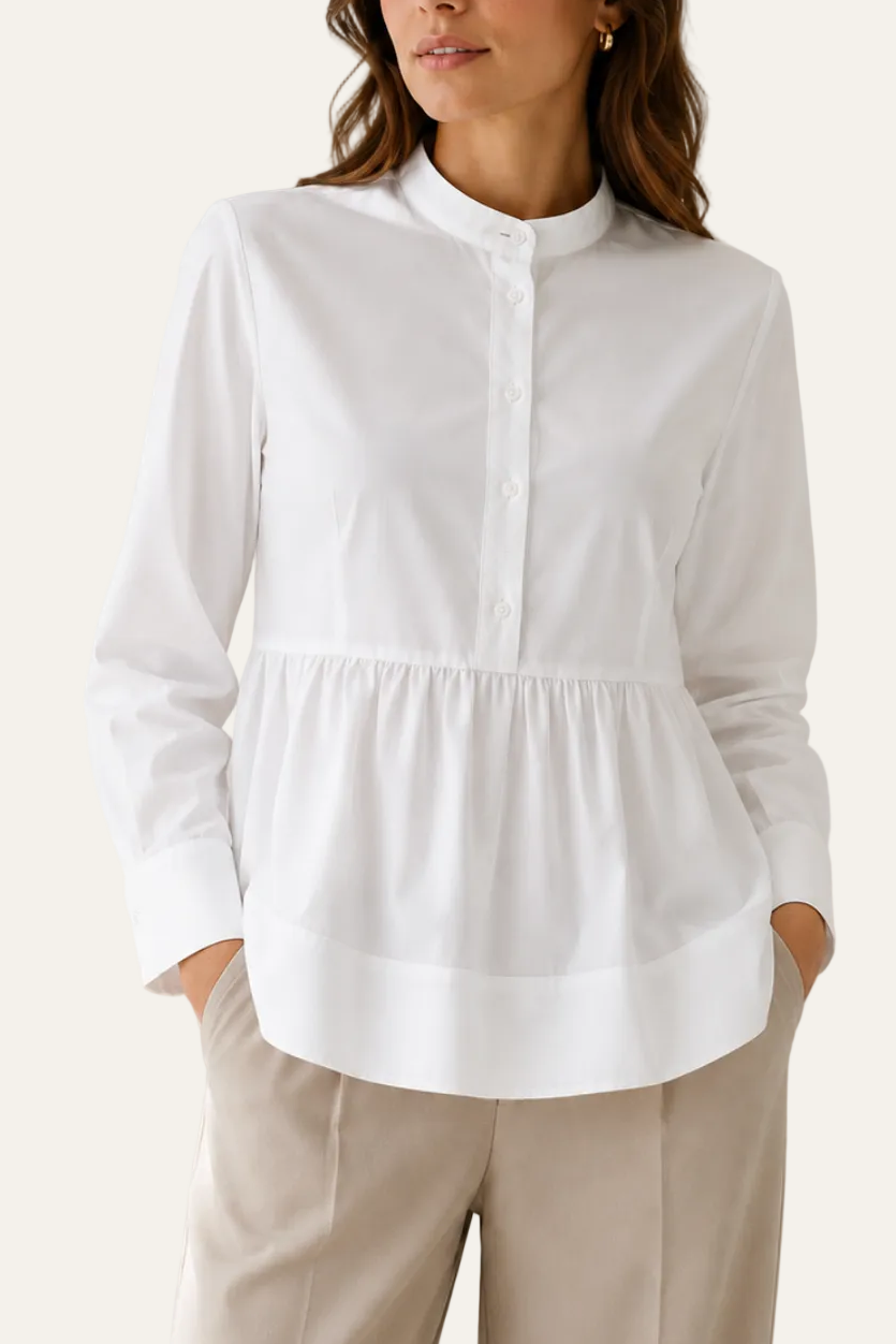 Milano Italy - Bluse "Stand up collar"