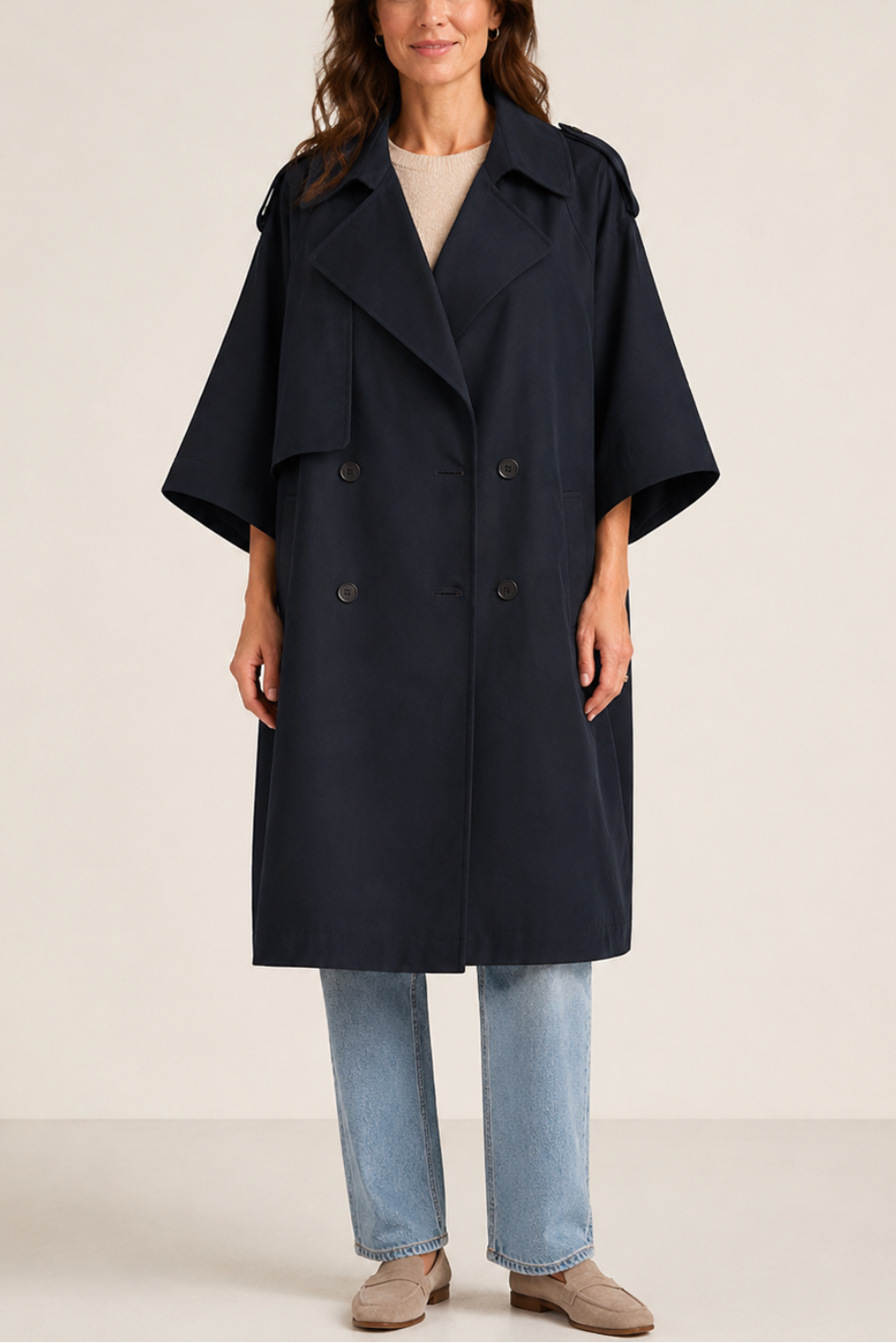 Oversized  Cape-Mantel "Oliveraa"