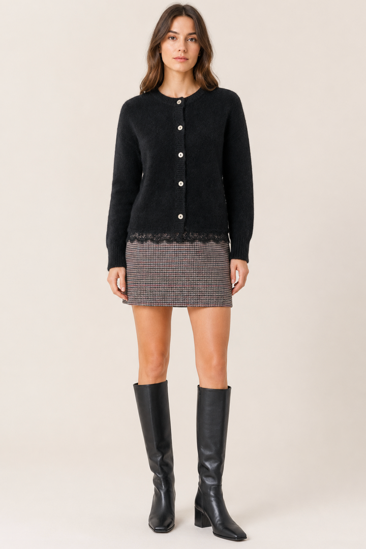 Milano Italy - Strickjacke mit Spitze