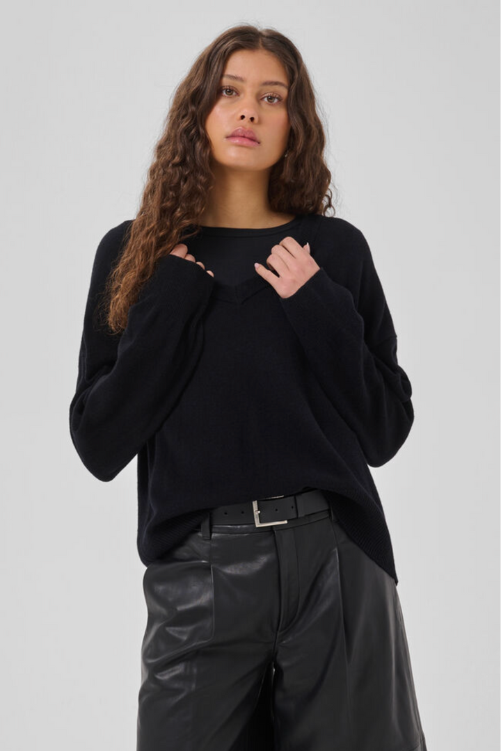 My Essential Wardrobe - Strickpullover V-Ausschnitt "Jola"