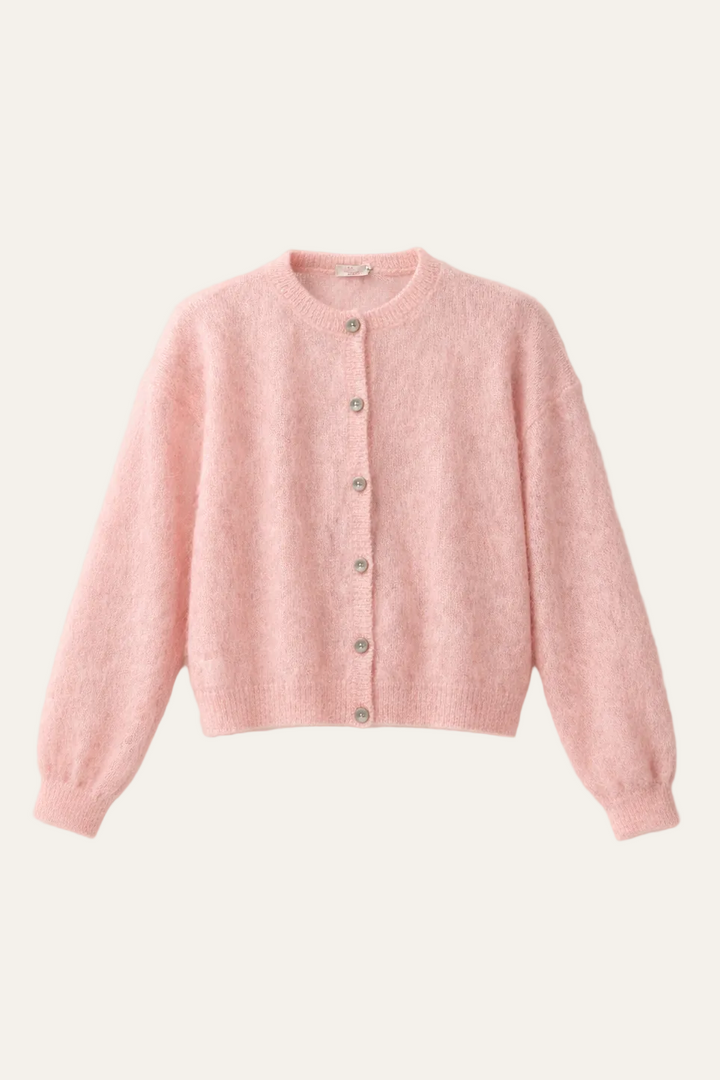 Strickjacke Rundhals-Ausschnitt "Stellaa"