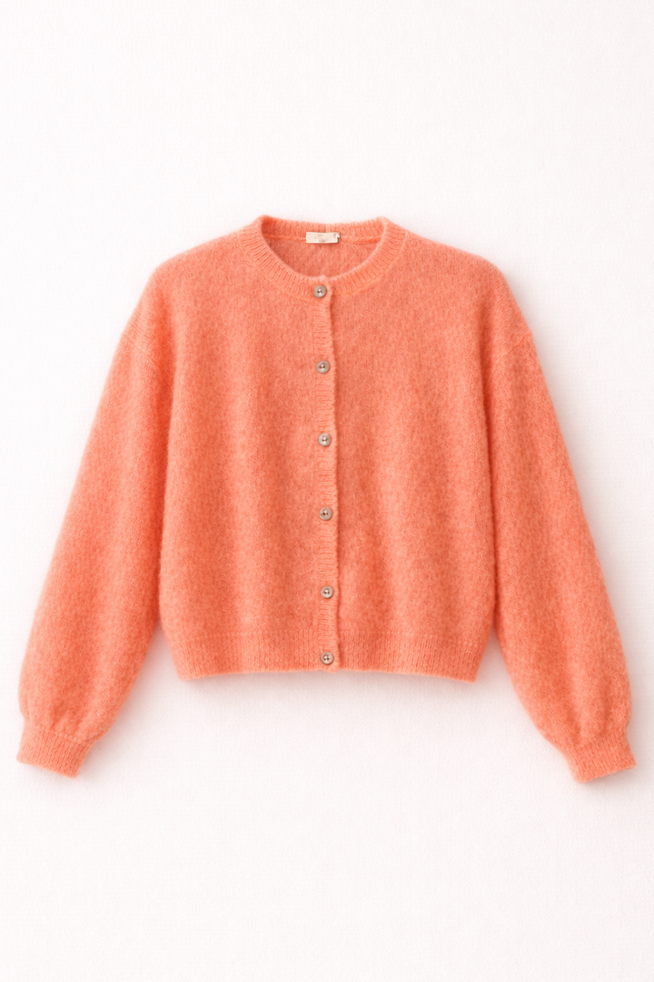 Strickjacke Rundhals-Ausschnitt "Stellaa"