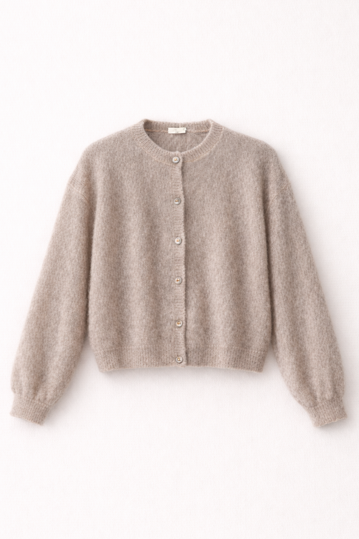 Strickjacke Rundhals-Ausschnitt "Stellaa"