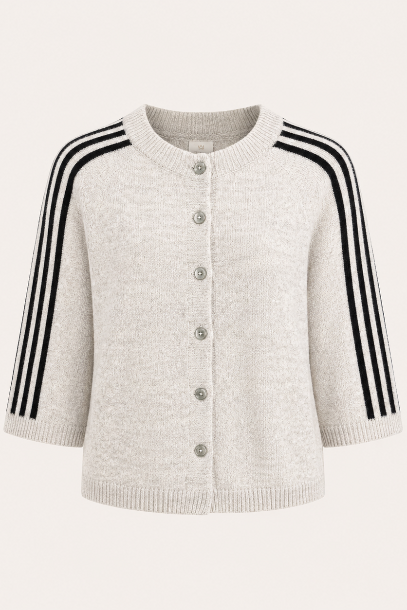 Strickjacke mit Kontraststreifen "Swalidaa"