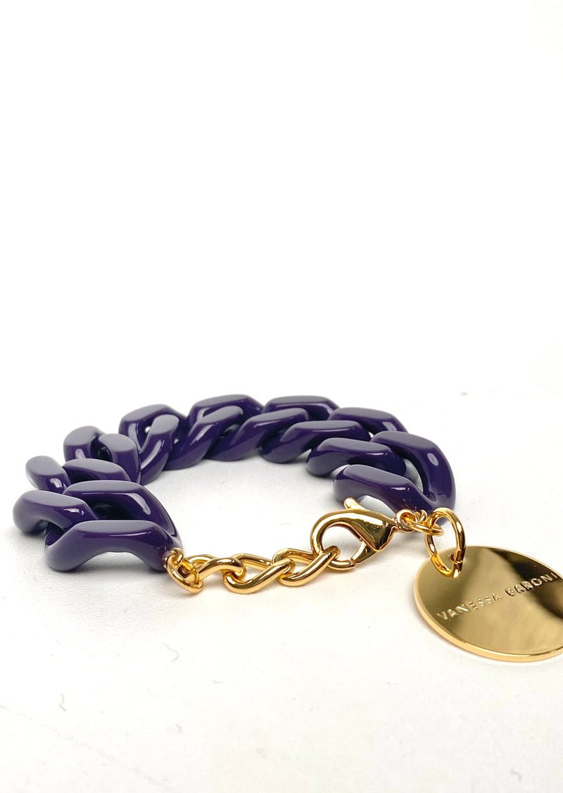 Vanessa Baroni Armband - Flat Chain - purple