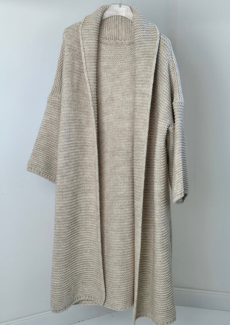 Strickjacke "Onina" long - Beige