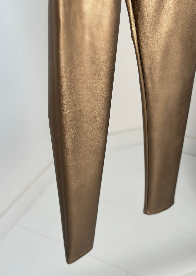 Veggie Lederleggins "Zoe" - Bronze