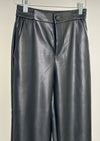 Veggie Wideleg Lederhose - schwarz