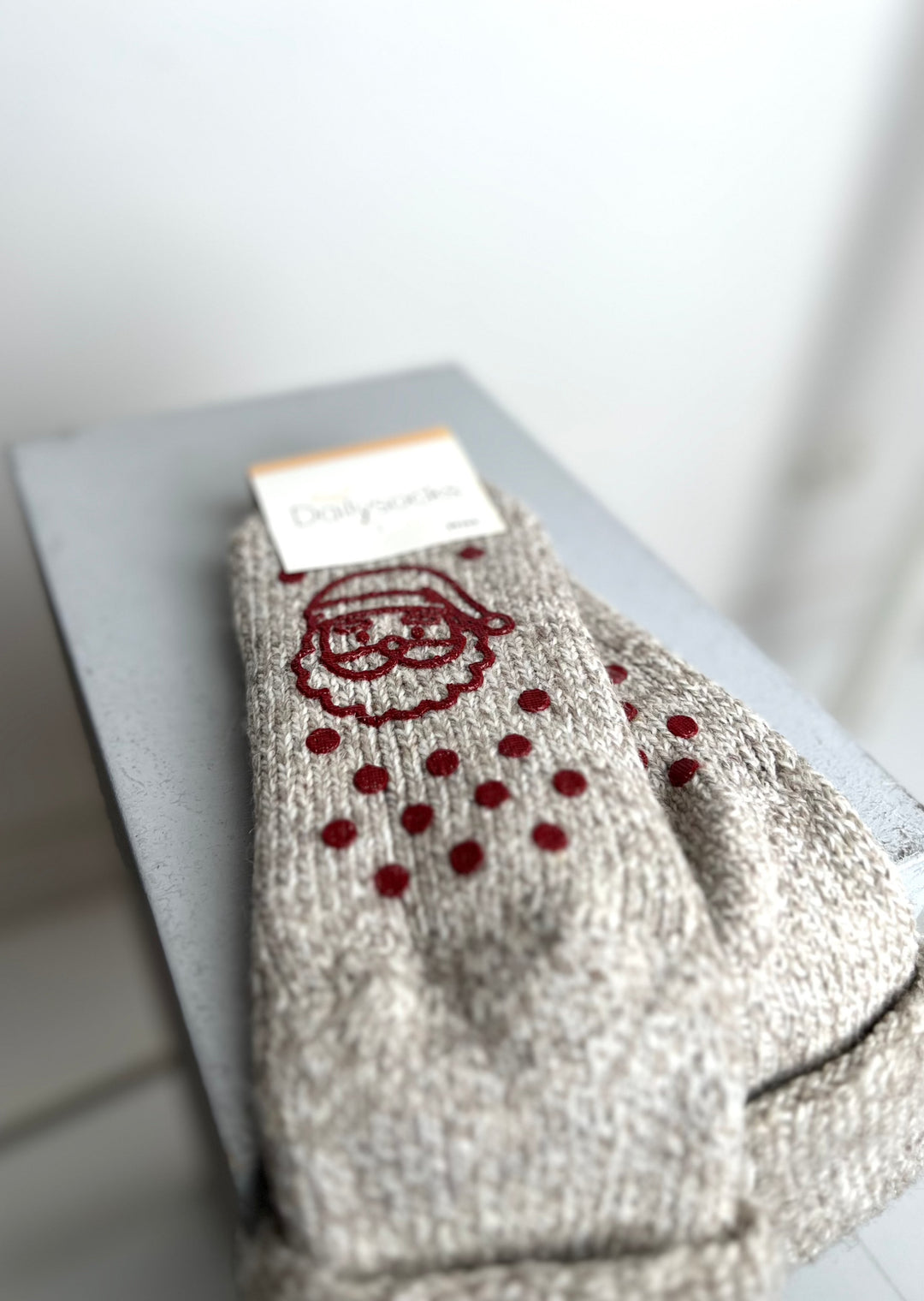 Dailysocks-Stoppersocken - Weihnachtsmann - Camel
