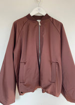 Satin- Bomber "Anek" - Kastanie
