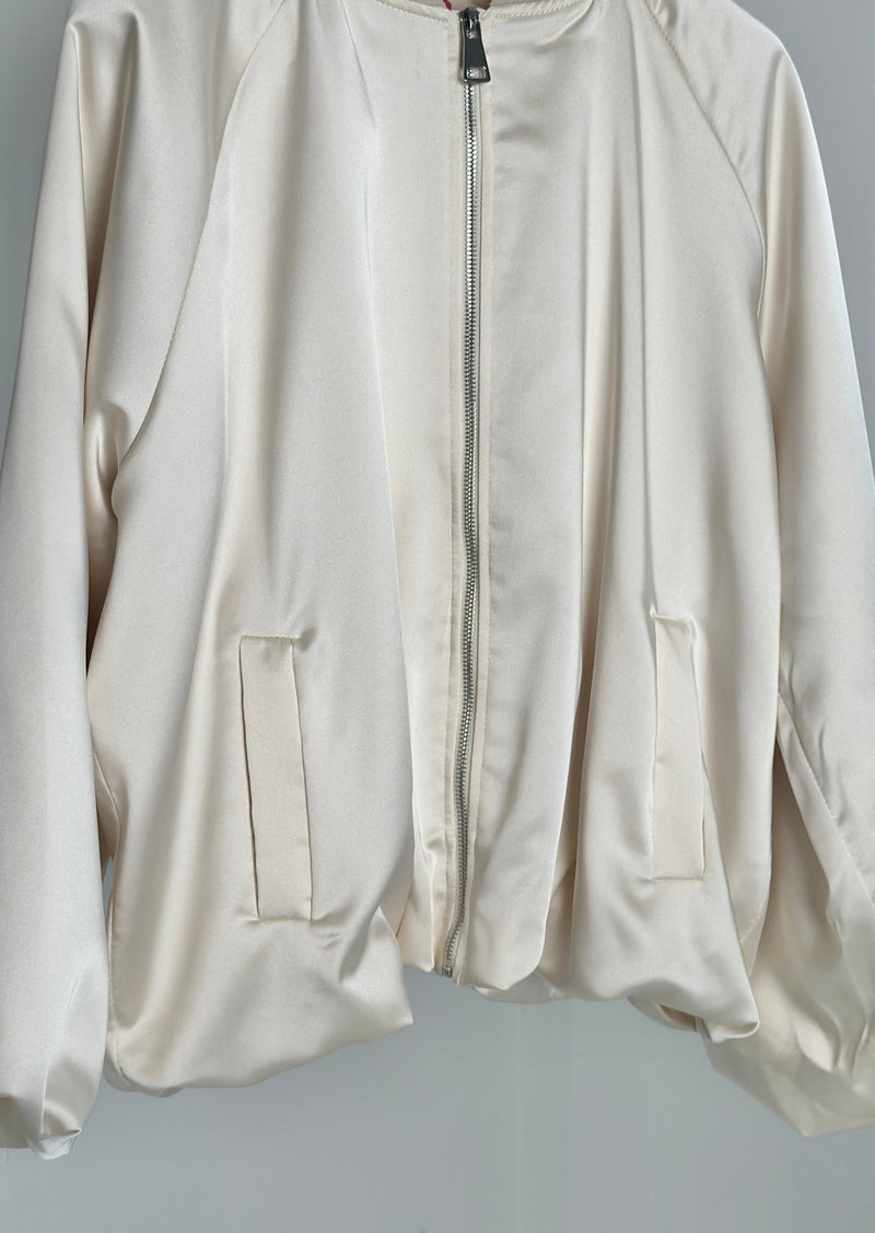 Satin- Bomber "Anek" - Creme