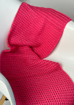 Grobstrick-Schal "Stine" - Hot Pink