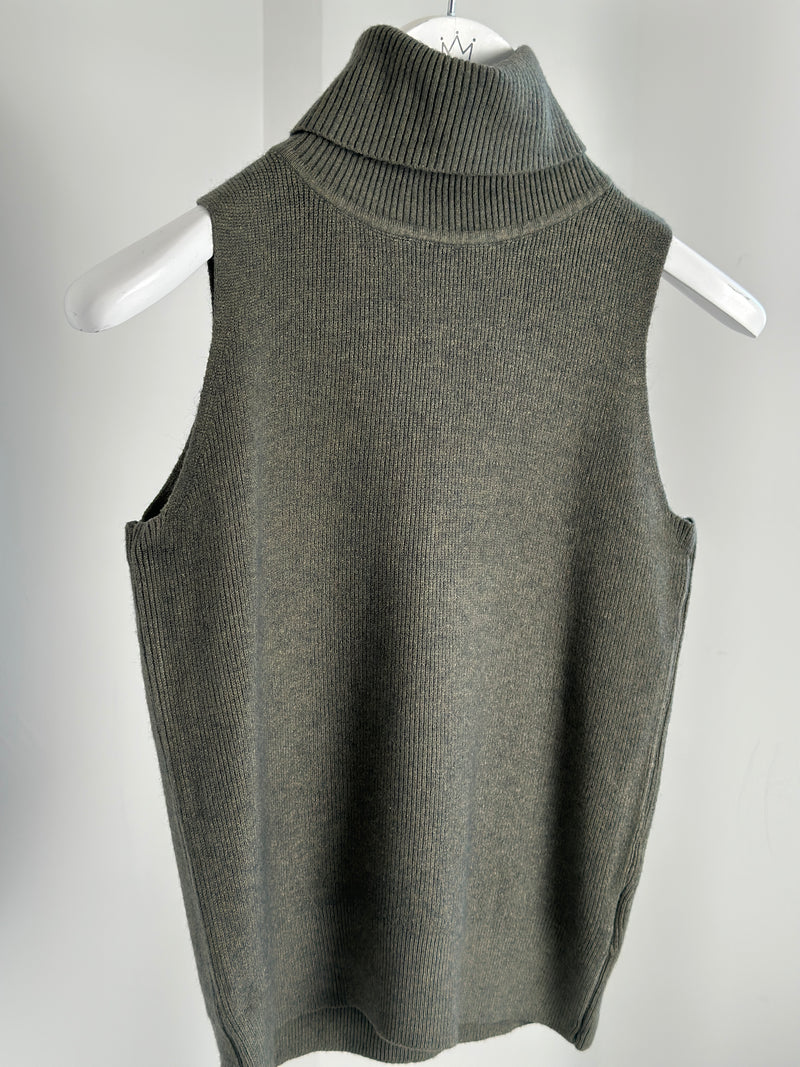Strick-Top "Fria" - Khaki