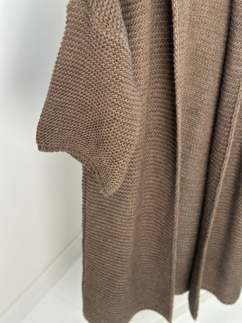 Strickjacke "Onina" long - Braun