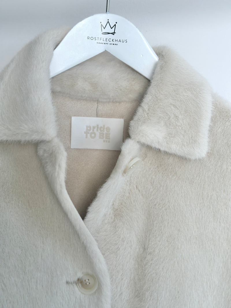 Pride To Be - Mantel - Elfi Mink - Offwhite