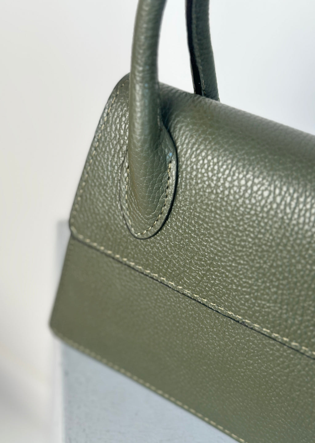Ledertasche "Leevke" - Khaki