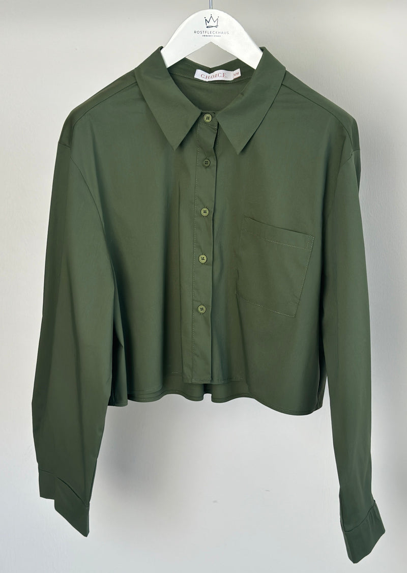 Cropped Bluse "Maxima" - Khaki