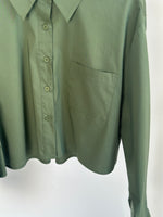 Cropped Bluse "Maxima" - Khaki
