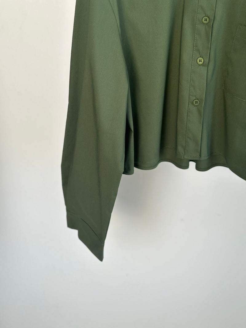 Cropped Bluse "Maxima" - Khaki