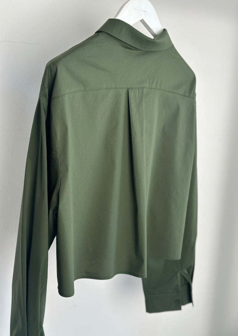 Cropped Bluse "Maxima" - Khaki