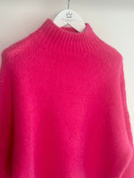 Turtleneck Strickpullover "Moa" - Hot Pink