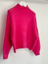 Turtleneck Strickpullover "Moa" - Hot Pink