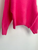 Turtleneck Strickpullover "Moa" - Hot Pink