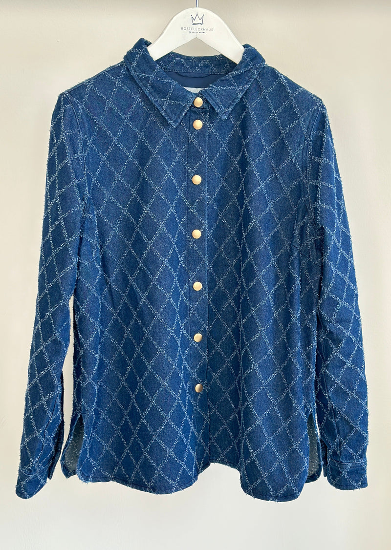 Coster Copenhagen Shirt with structure - Blue denim