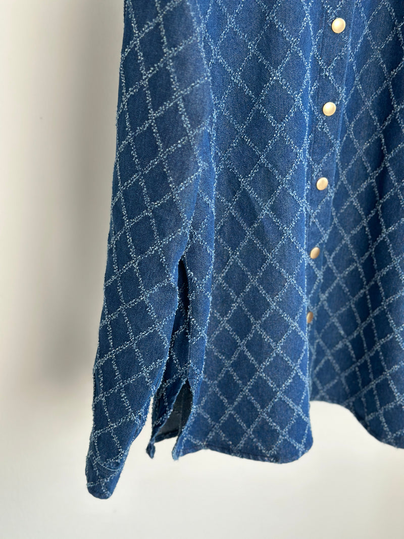 Coster Copenhagen Shirt with structure - Blue denim