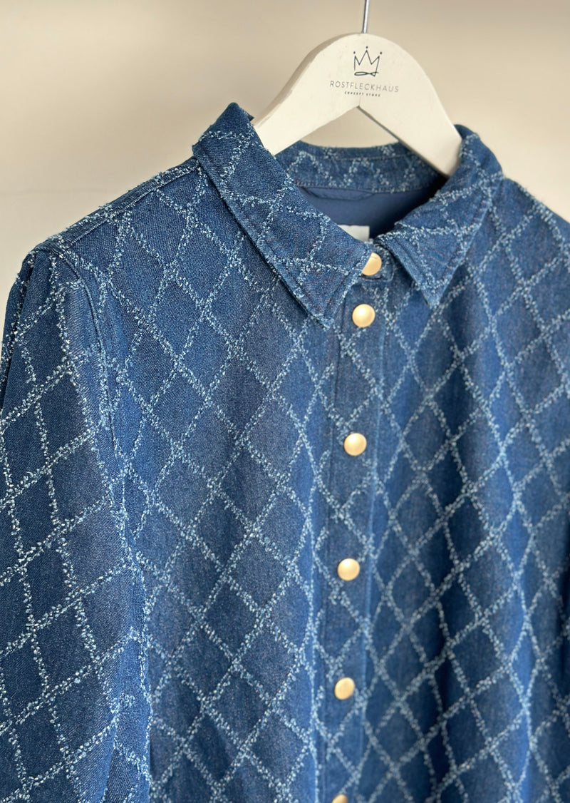 Coster Copenhagen Shirt with structure - Blue denim