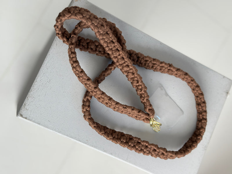 Makramee Handykette - Braun