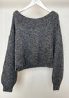 Cropped Pullover " Calica" - charcoal