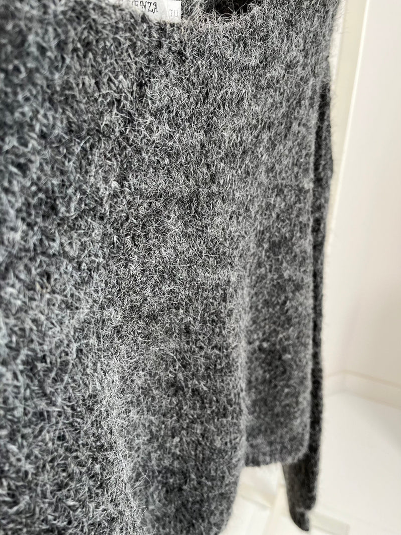 Cropped Pullover " Calica" - charcoal