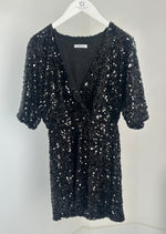 Pailetten-Kleid - "Paola" - Schwarz