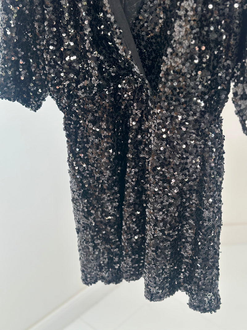 Pailetten-Kleid - "Paola" - Schwarz