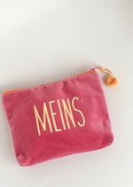 Kosmetiktäschchen Big "Meins" - Beere/Orange