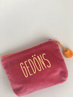 Kosmetiktäschchen Small "Gedöns" - Beere/Orange