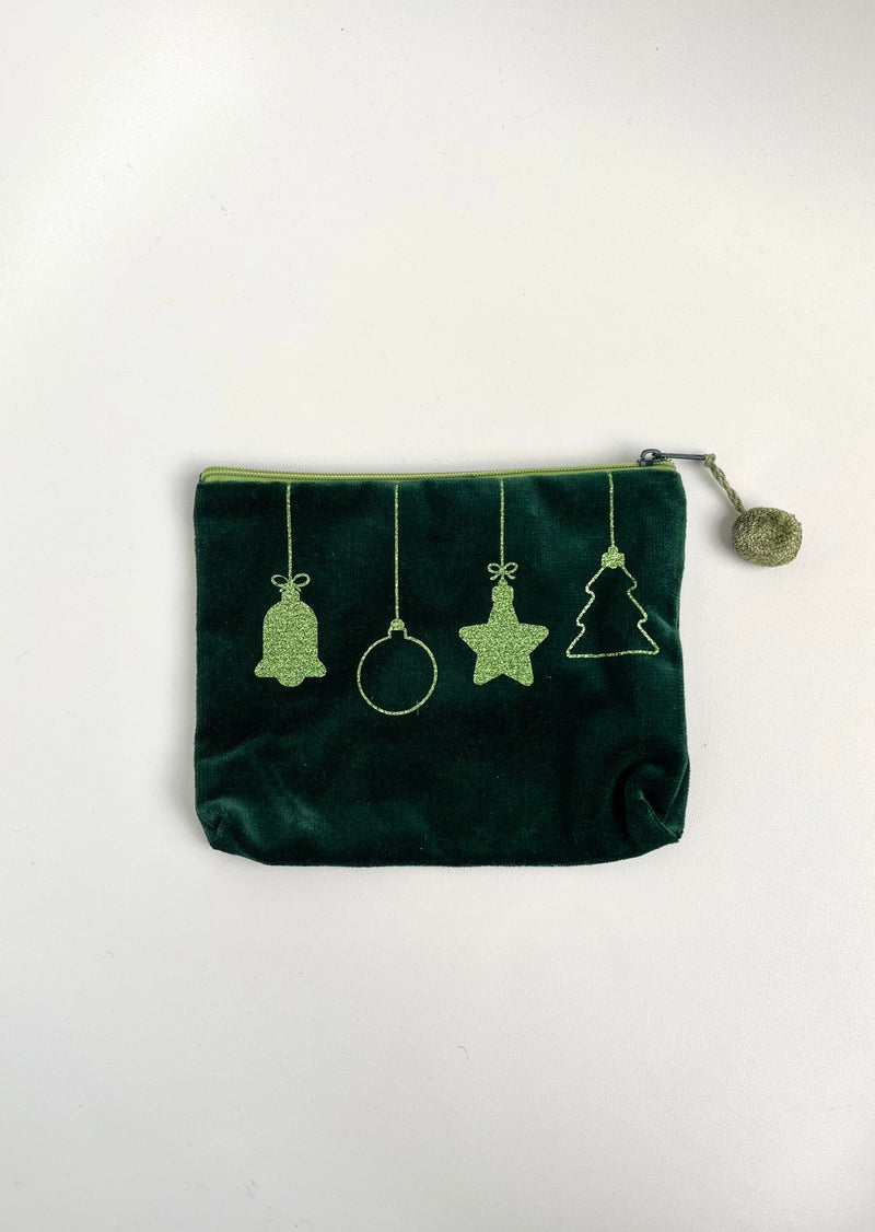 Kosmetiktäschchen Big "Weihnachtskugel" - Dunkelgrün