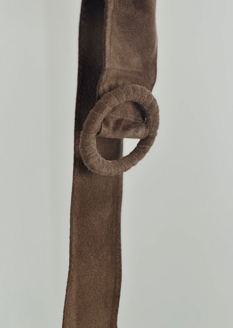 Wildledergürtel "Gaia" - Dunkelbraun