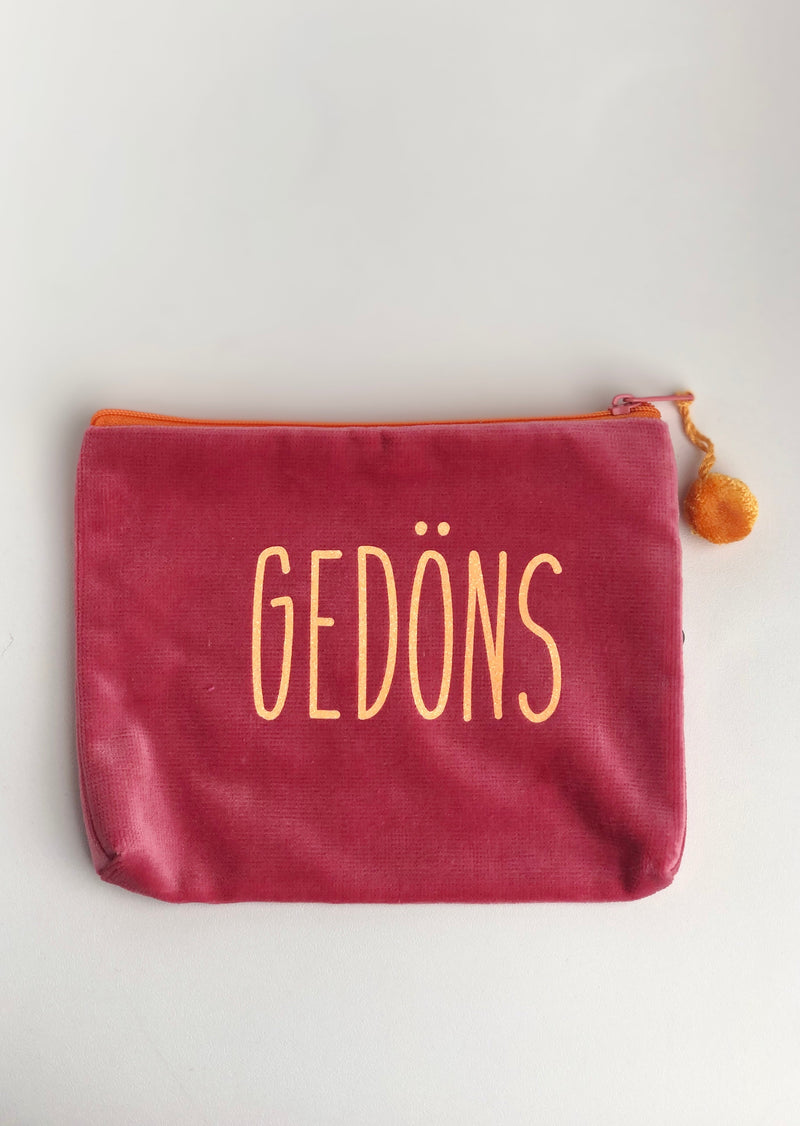 Kosmetiktäschchen Big "Gedöns" - Pink/Orange