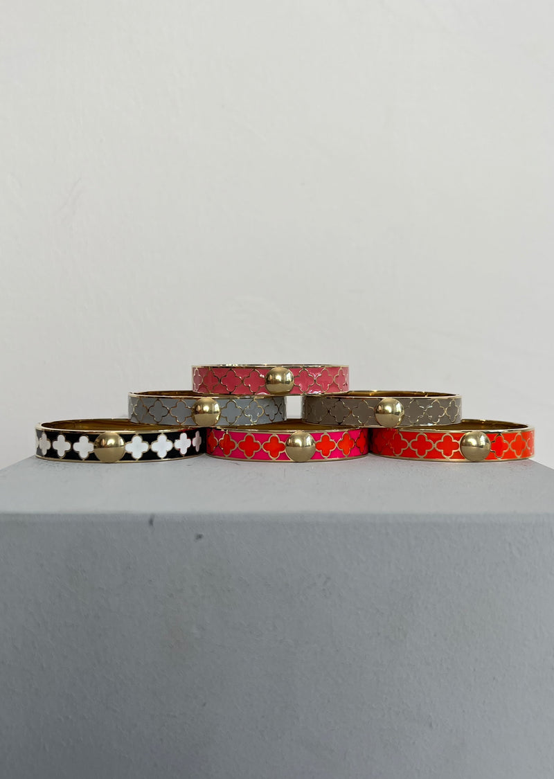 Armreif "Klee" - orange/pink
