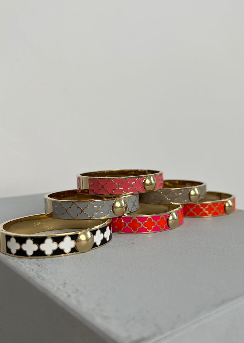 Armreif "Klee" - orange/pink