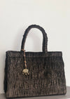 Anokhi - Tote Bag - Dark Brown Ruffles