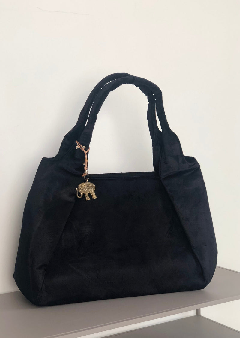 Anokhi Round Tote Bag - Black