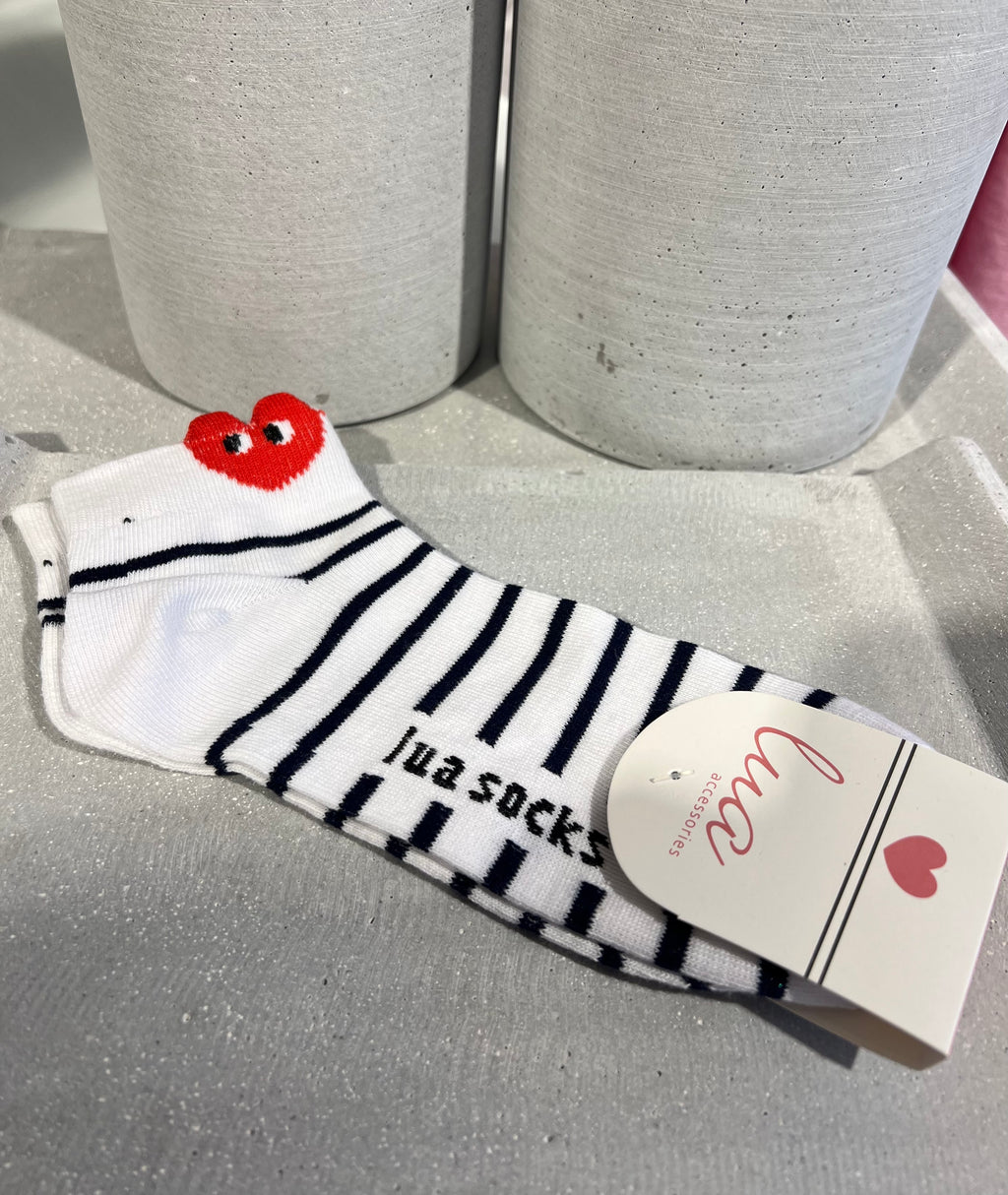 Lua - Socken - Streifen/Weiß