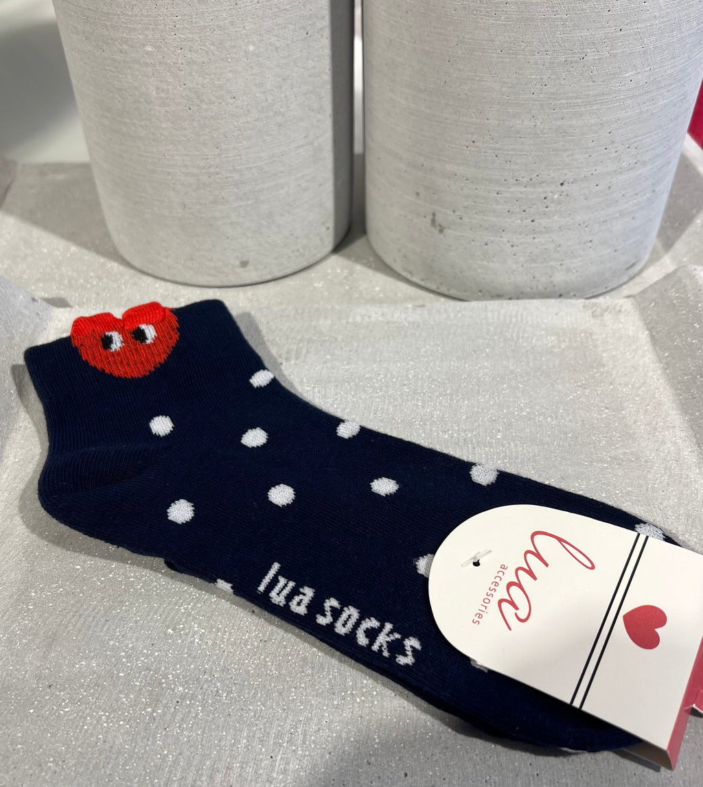 Lua - Socken - Punkte/Blau