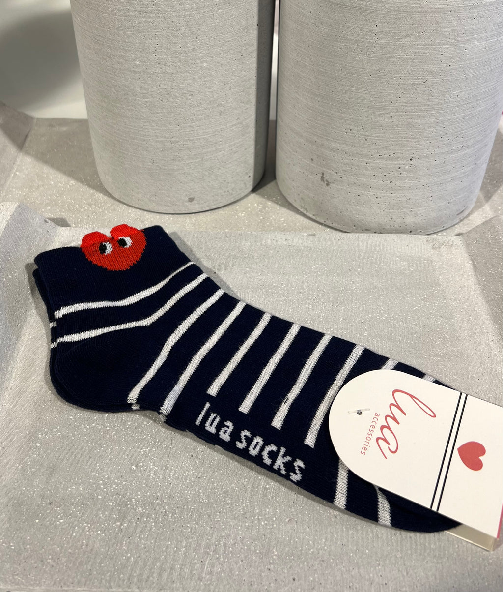 Lua - Socken - Streifen/Blau