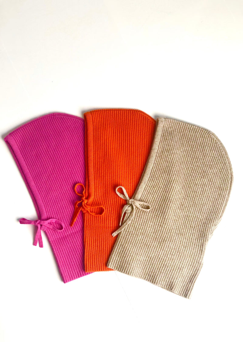 Flona Cashmere Balaclava - Hot Orange
