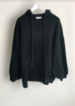 Strickhoodie - Black