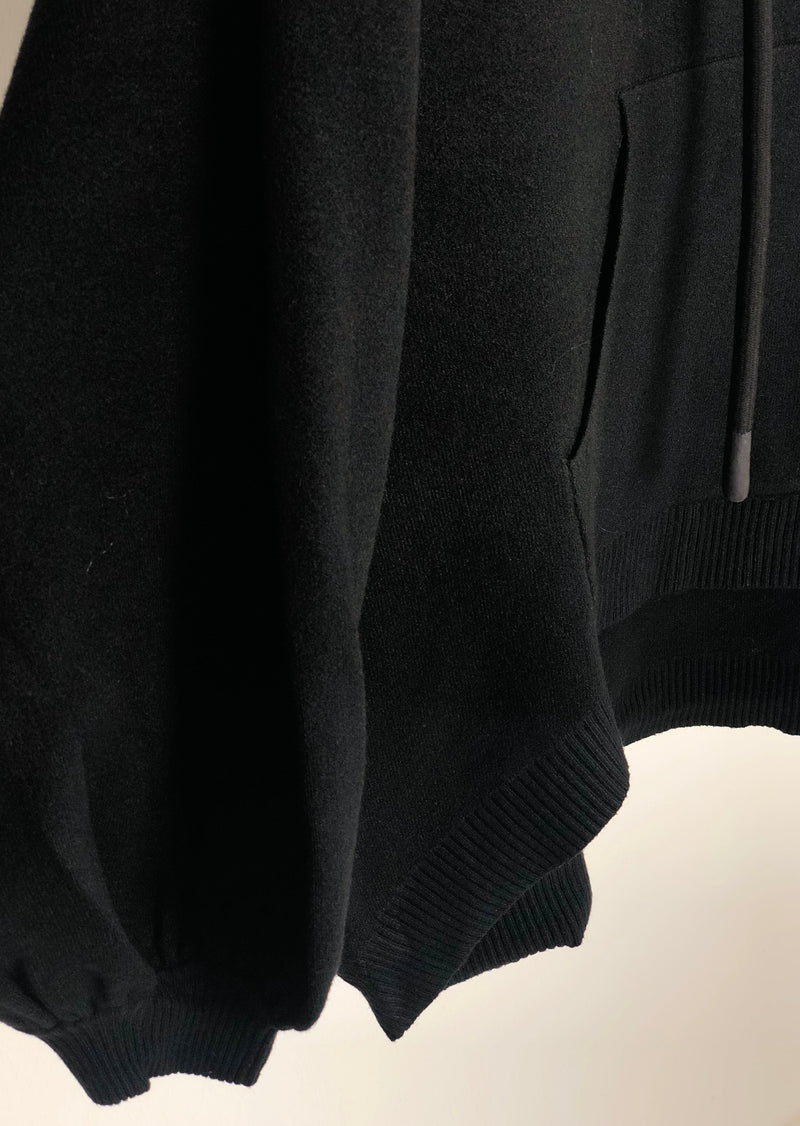 Strickhoodie - Black